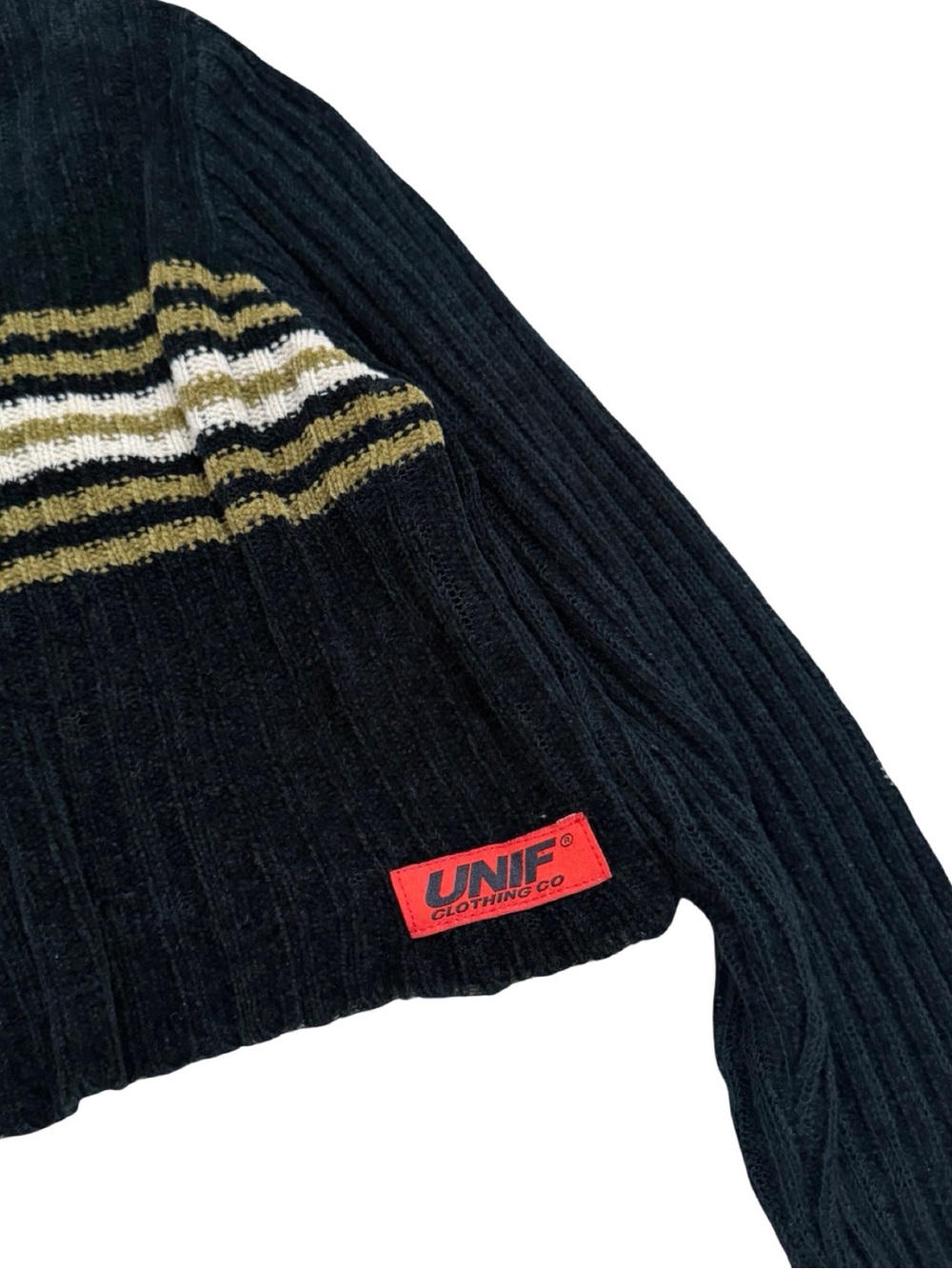 UNIF Rit Ribbed Zip‑Front Cropped Sweater - Picture 5 of 7